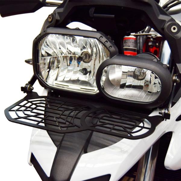 Folding headlight protection grill suitable for BMW F700 GS