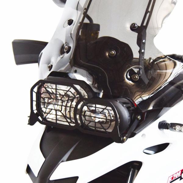 Folding headlight protection grill suitable for BMW F700 GS