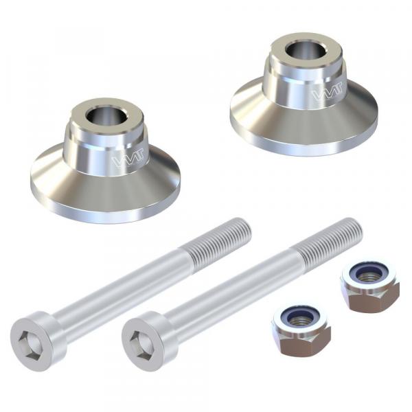 Lenkererhöhung 20 mm passend für Ducati DesertX Silber Eloxiert 22-