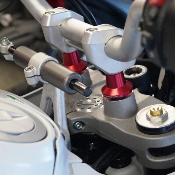 Lenkererhöhung 30 mm passend für Ducati DesertX Rot Eloxiert 22-