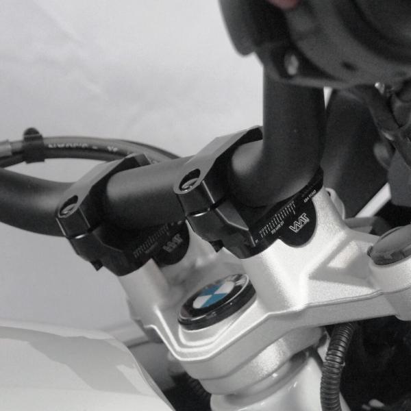 Verstellbare Lenkererhöhung für BMW R 1200 GS LC und R 1250 GS & Adventure Modelle - Blau Eloxiert