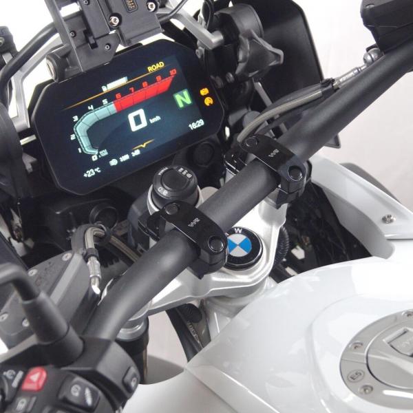Verstellbare Lenkererhöhung für BMW R 1200 GS LC und R 1250 GS & Adventure Modelle - Blau Eloxiert