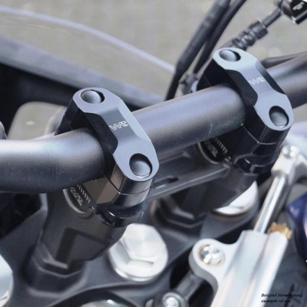 Lenkererhöhung verstellbar passend für Honda CRF 1100 A (CRF 1100 L Africa Twin) (SD08) 19- Schwarz Eloxiert
