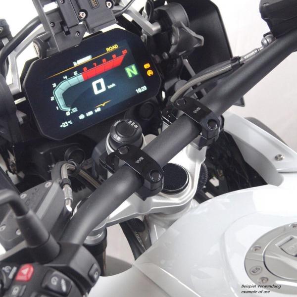 Lenkererhöhung verstellbar passend für Honda CRF 1100 A (CRF 1100 L Africa Twin) (SD08) 19- Silber Eloxiert
