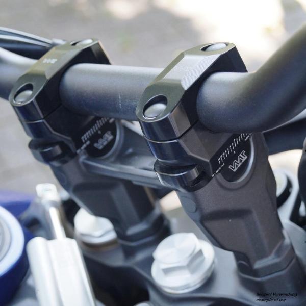 Handlebar riser adjustable suitable for KTM 790 Adventure 19- silver anodized