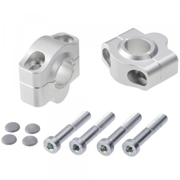 Lenkererhöhung 20 mm passend für BMW R80, GS, PD, G/S, R, Mystic, RT, R80ST, R80/7 Silber Eloxiert