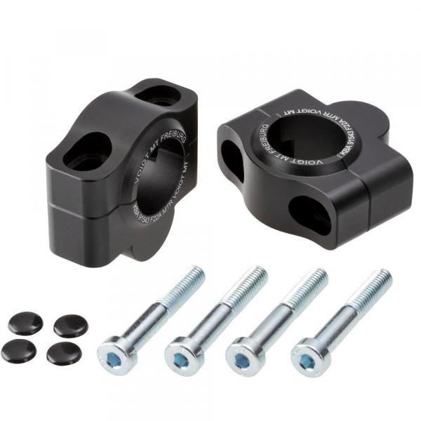 Lenkererhöhung 20 mm passend für Triumph Tiger 900 24- Schwarz Eloxiert