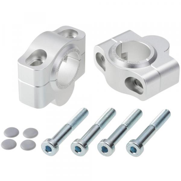 Lenkererhöhung 20 mm passend für Triumph Tiger 900 24- Silber Eloxiert