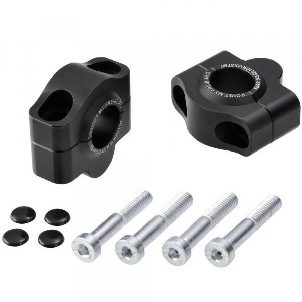 Lenkererhöhung 20 mm passend für Yamaha DT 125 RE (DE06) 00-04 Schwarz Eloxiert