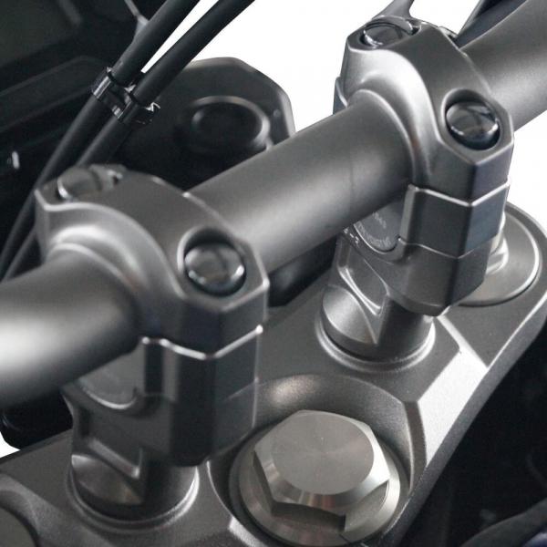 Handlebar risers 20 mm suitable for Yamaha Niken GT (RN58) 18- silver anodized