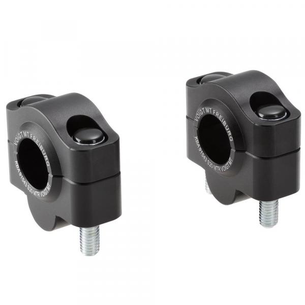 Lenkererhöhung 20 mm passend für Yamaha TT 350 (3GJ) 89-92 Schwarz Eloxiert