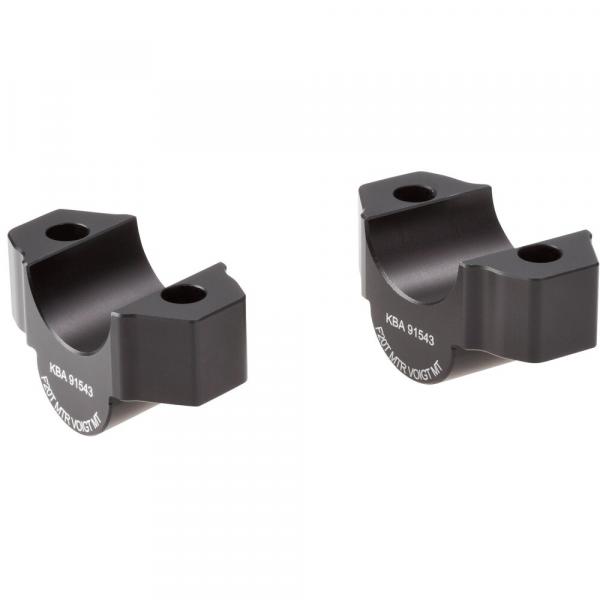 Lenkererhöhung 20 mm passend für Yamaha XT 1200 Z Super Tenere (DP04 & DP07) 2013-2020 Schwarz Eloxiert
