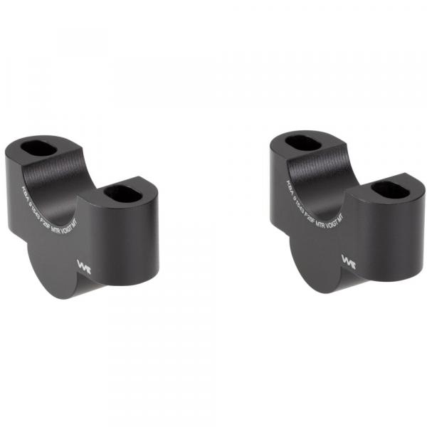 Handlebar risers 25 mm suitable for Aprilia 900 Dorsoduro 2017-2020 black anodized