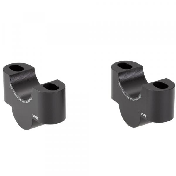Lenkererhöhung 25 mm passend für Honda CMX 1100 Rebel (SC83) 21- Schwarz Eloxiert