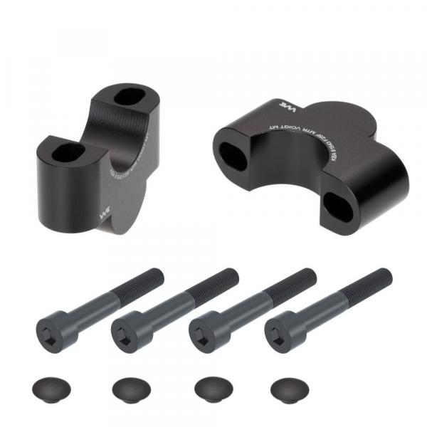 Lenkererhöhung 25 mm passend für Honda CMX 1100 Rebel (SC83) 21- Schwarz Eloxiert