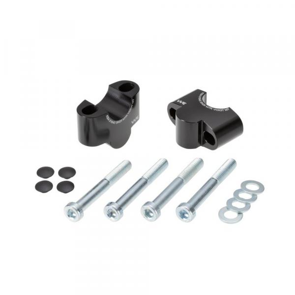 Handlebar risers 25 mm suitable for Honda CRF 450 R/X/L black anodized