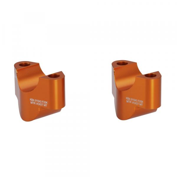 Handlebar risers 25 mm suitable for Husqvarna 701 Supermoto / Enduro 17- orange anodized