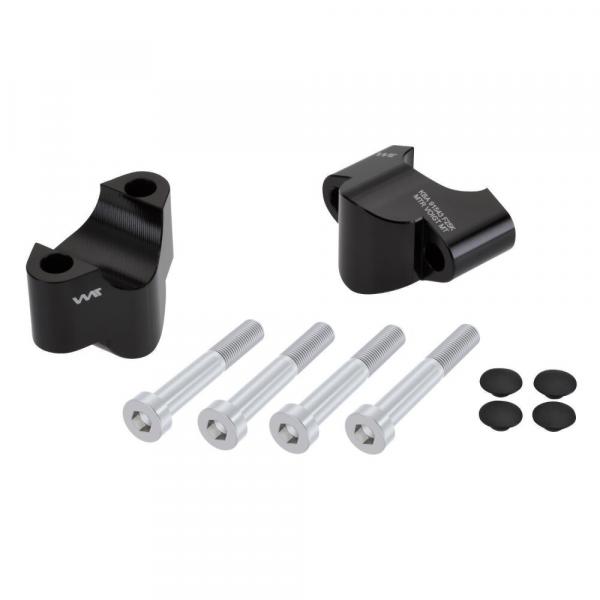 Handlebar risers 25 mm suitable for KTM 690 SMC R & Enduro R 2019- black anodized
