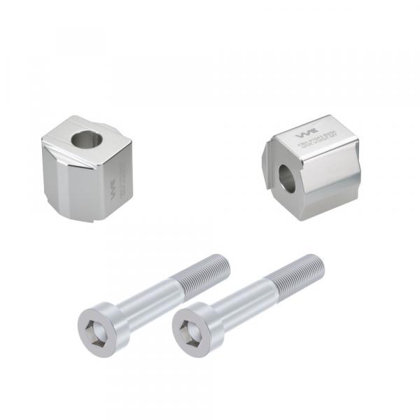 Handlebar risers 25 mm suitable for KTM 690 SMC, SMC R, Enduro and Enduro R 2008-2016 silver anodized