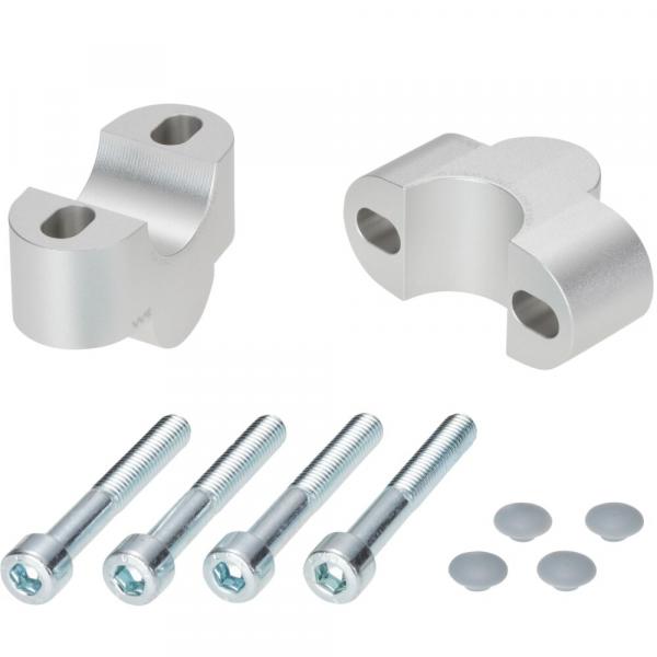 Handlebar risers 25 mm suitable for Triumph Street Triple 765 R / RS / S silver anodized