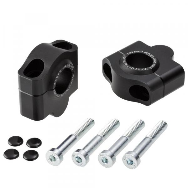 Lenkererhöhung 25 mm passend für Yamaha FZS 1000 Fazer (RN06) 00-04 Schwarz Eloxiert