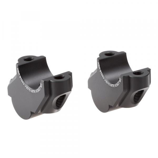Lenkererhöhung 30 mm and 15 mm zurück passend für BMW F 800 GS Adventure Schwarz Eloxiert