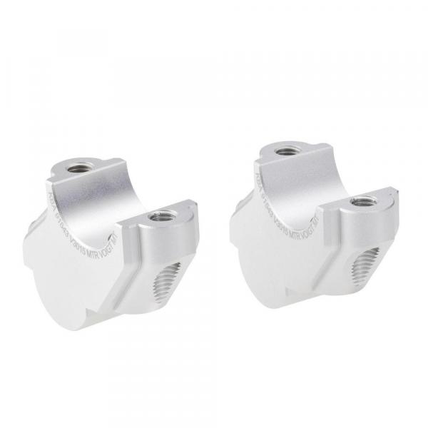 Lenkererhöhung 30 mm und Lenkerverlegung 15 mm für BMW R 1200 GS Adventure 2005-2008 - Silber Eloxiert
