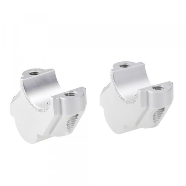 Lenkererhöhung 30 mm and 15 mm zurück Silber passend für BMW F 800 GT all years