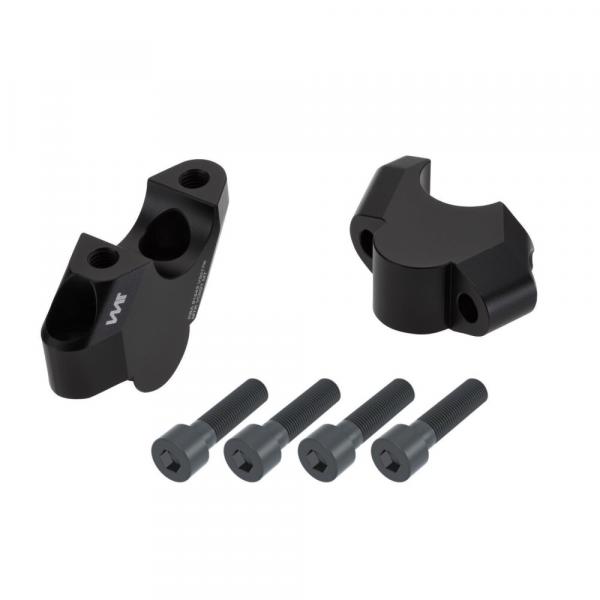 Handlebar risers 30 mm with offset 17 mm suitable for KTM 250 DUKE black anodized
