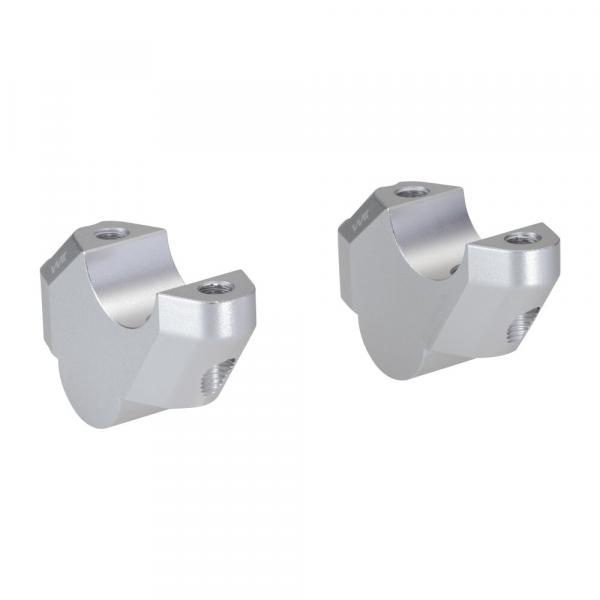 Handlebar risers 30 mm with offset 17 mm suitable for KTM 250 DUKE silver andodized