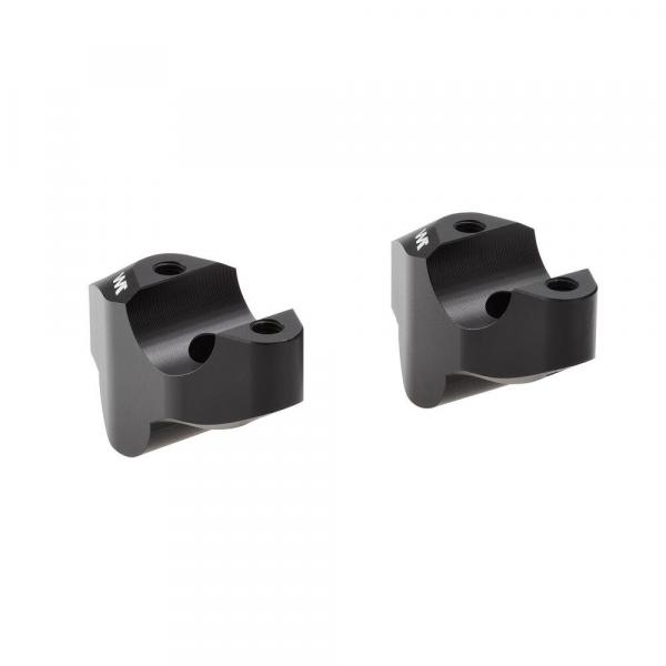 Handlebar risers 30 mm with offset 19 mm suitable for KTM 350 EXC 16- black anodized
