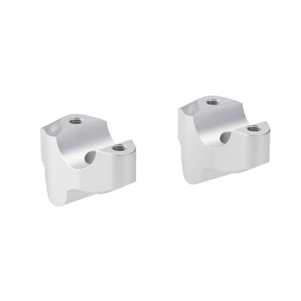 Handlebar risers 30 mm with offset 19 mm suitable for KTM 350 EXC 16- silver anodized