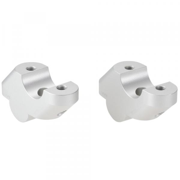 Handlebar risers 30 mm with offset 20 mm suitable for Triumph Speed Triple 1050 R (2016-2020) silver anodized