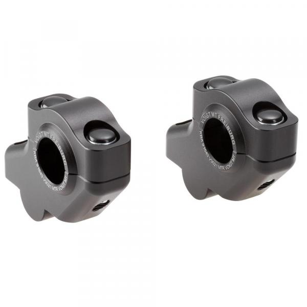 Lenkererhöhung 30 mm mit Versatz 21 mm passend für BMW F 650 GS Twin 07-12 Schwarz Eloxiert