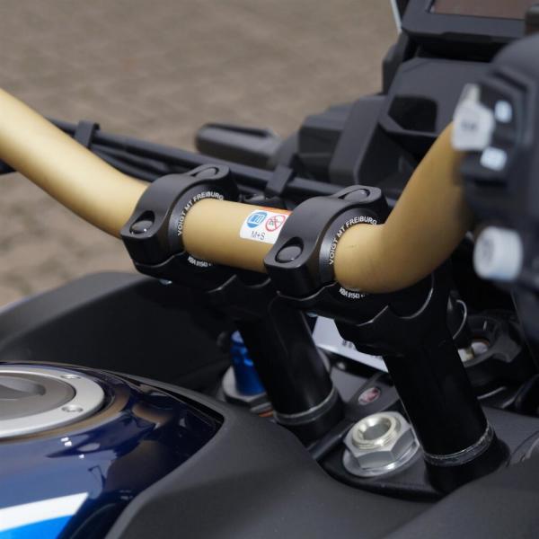 Lenkererhöhung 30 mm mit Versatz 21 mm passend für CRF1100L Africa Twin & Adventure Sports from 2020 Silber Eloxiert