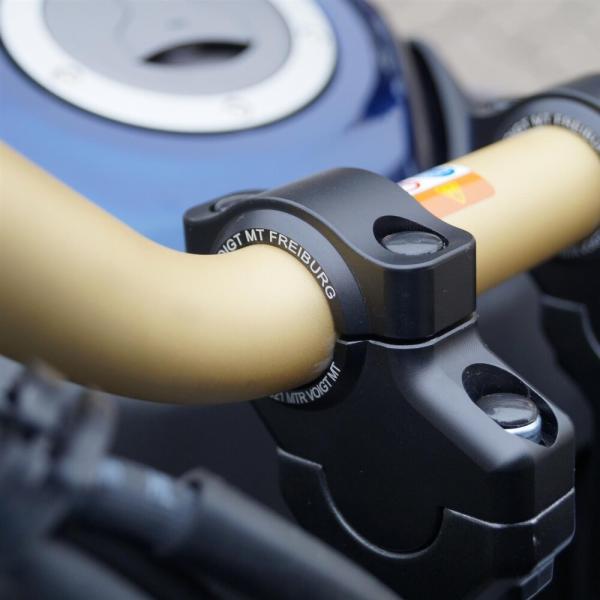 Lenkererhöhung 30 mm mit Versatz 21 mm passend für CRF1100L Africa Twin & Adventure Sports from 2020 Silber Eloxiert