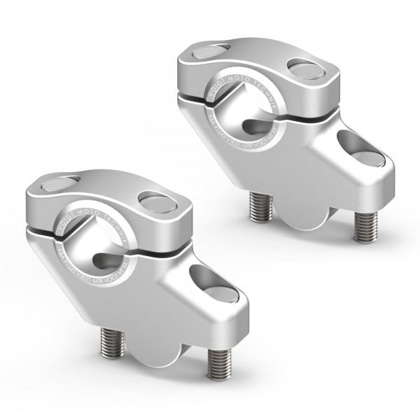 Handlebar risers 30 mm with offset 21 mm suitable for Honda XL 600 R (PD03) 86 silver anodized
