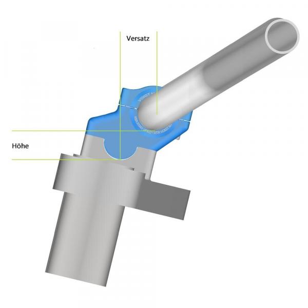 Handlebar risers 30 mm with offset 21 mm suitable for KTM 450 EXC-F 17- black anodized