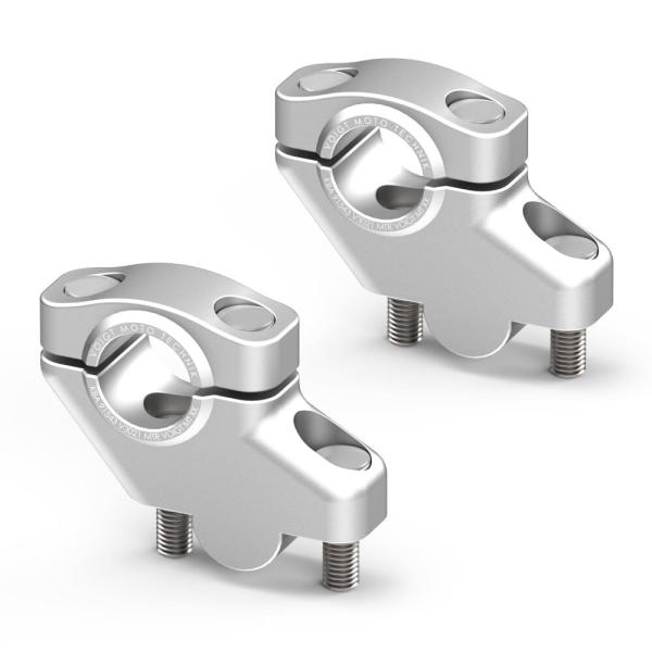 Lenkererhöhung 30 mm mit Versatz 21 mm passend für Yamaha MT-07 2013-2020 with ABE certificate Silber Eloxiert