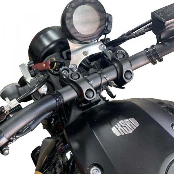 Lenkererhöhung 30 mm mit Versatz 25 mm passend für Yamaha XSR 900 from 2015 Schwarz Eloxiert