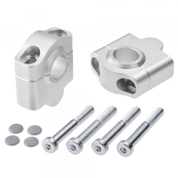 Lenkererhöhung 30 mm passend für Yamaha XV 1100 Virago (3LP) 88-96 Silber Eloxiert
