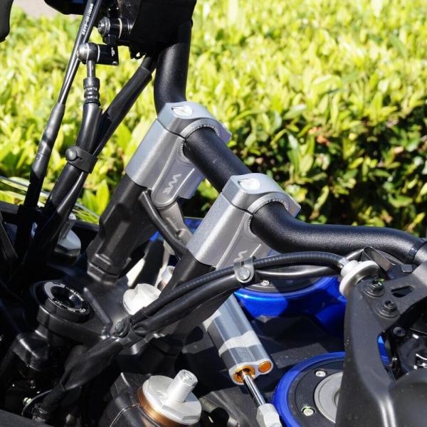 Lenkererhöhung 50 mm passend für Honda CRF 1100 A, CRF 1100 L Africa Twin (SD08) 19- Silber Eloxiert