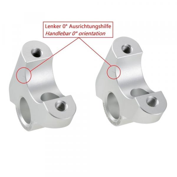 Lenkererhöhung mit Versatz 30 mm höher und 24 mm zurück passend für BMW R 1250 RT 21- mit Rohrlenker