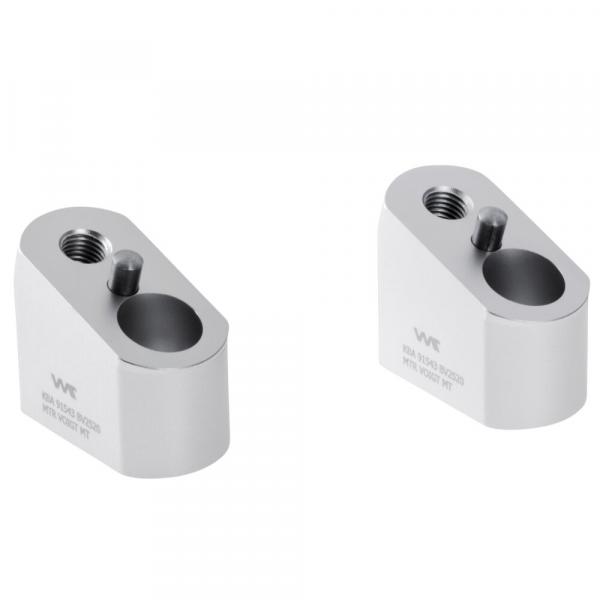 Handlebar risers with offset suitable for Triumph Tiger 800 models 30 mm higher and 20 mm closer