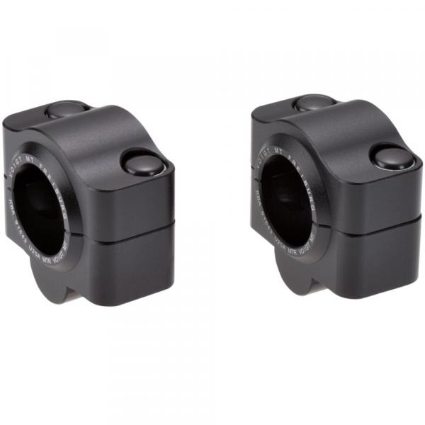 Lenkerumbau auf Fat-Bar, 20 mm Erhöhung passend für BMW R 100 R (BMW247E) 91-96 Schwarz Eloxiert