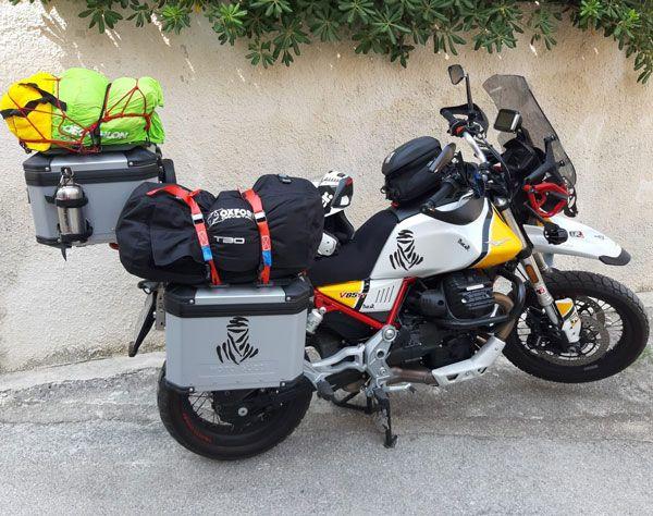	Aluminium Zusatzgepäckträger passend für Moto Guzzi V 85 TT