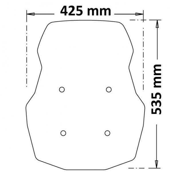 Windschild passend für APRILIA TUAREG 660 - Höhe 535 mm