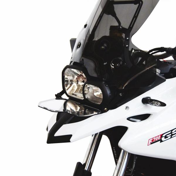 Folding headlight protector suitable for BMW F700 GS