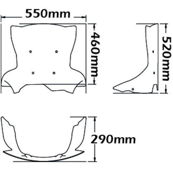 Windshield suitable for BMW F800 GS Adventure - Height 460mm