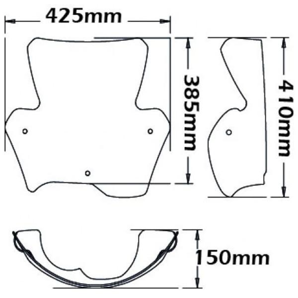 Windshield "Double Bubble" suitable for BMW F800 R (-2014)